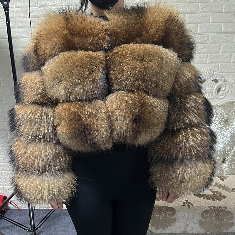 Winter Clothing Equipment - حجم كبير بلايز البني الفراء Maomaokong