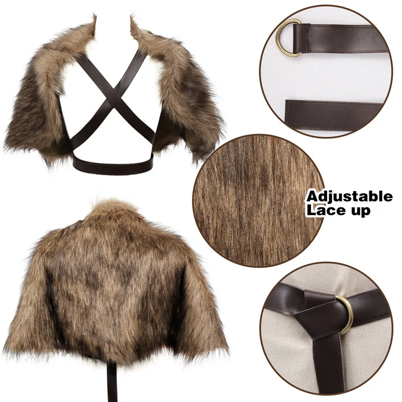 عباءة الفايكنج بياقة من الفرو  - مراجعة Winter Clothing Accessories وسعره