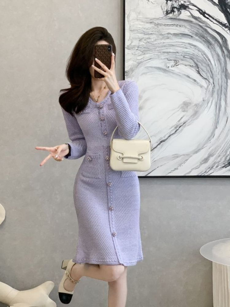 فستان محبوك بأسلوب شياوشيانغ ل - مراجعة Winter Clothing Accessories وسعره