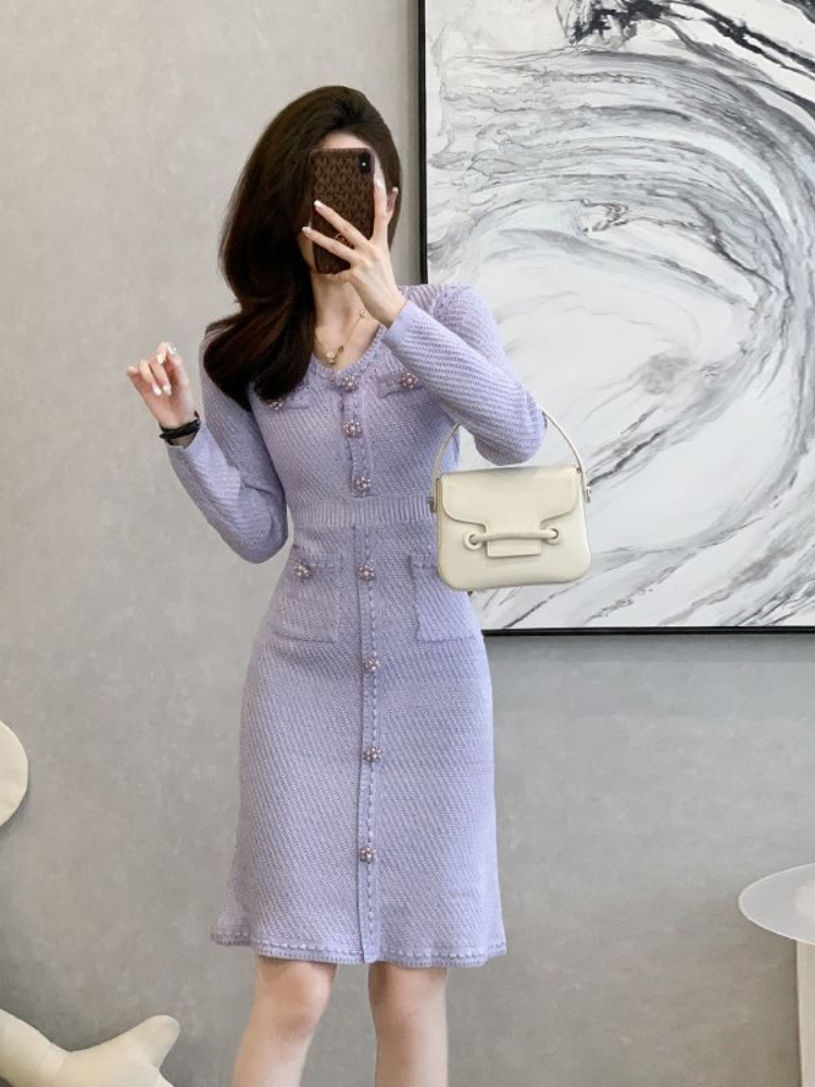 فستان محبوك بأسلوب شياوشيانغ ل - مراجعة Winter Clothing Accessories وسعره